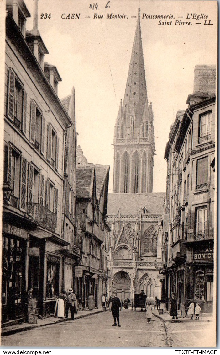 14 CAEN - Rue Montoir, Vue Sur L'eglise. - Caen
