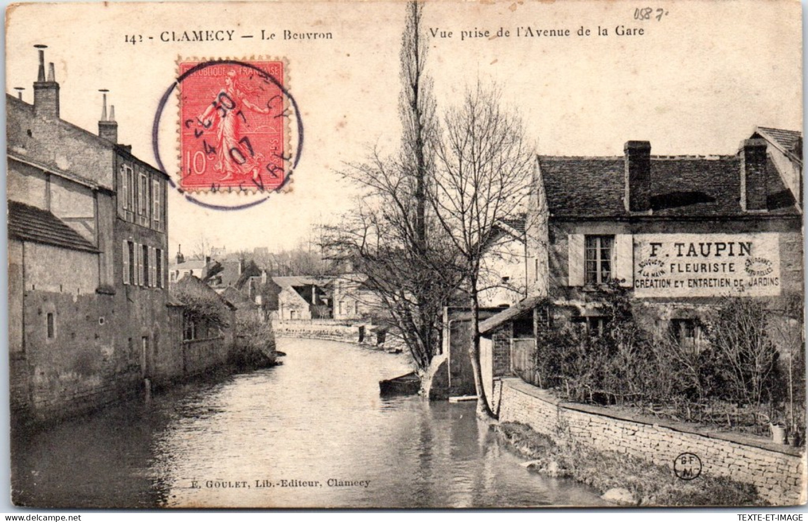 58 CLAMECY - Le Beuvron, Vue Prise De L'av De La Gare  - Clamecy