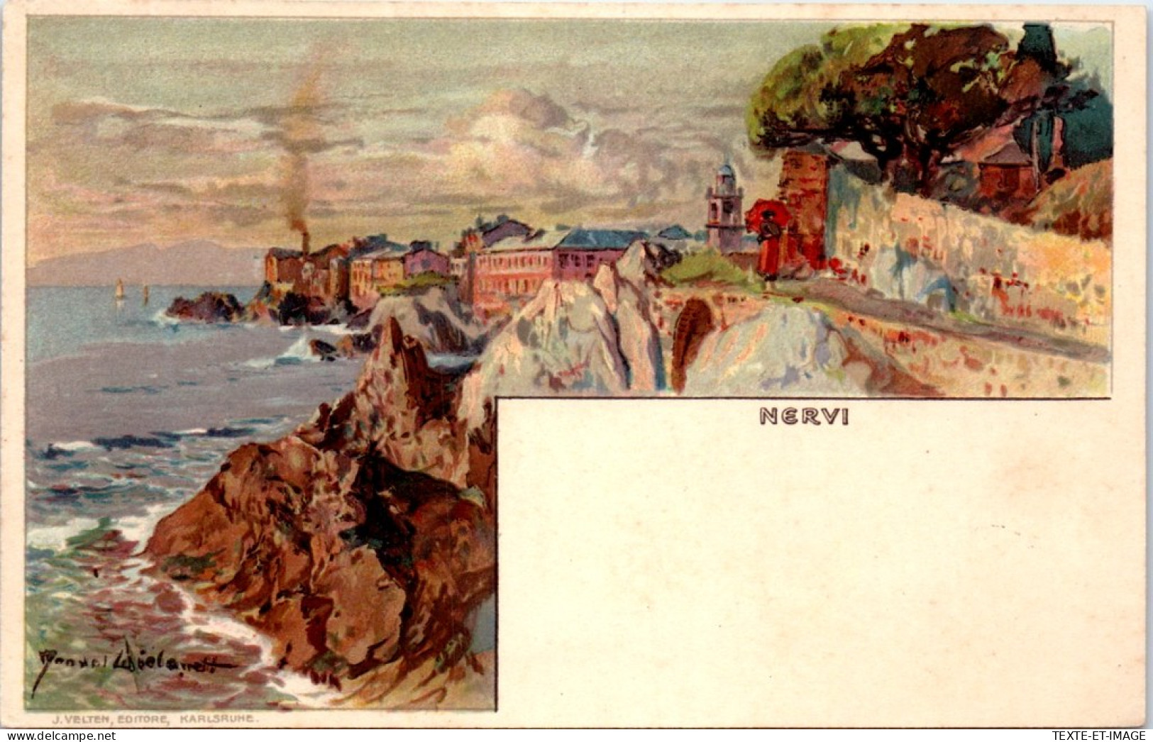 Italie - NERVI - Carte Souvenir Double Vue  - Other & Unclassified