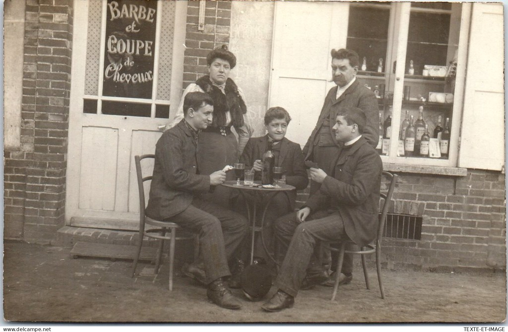 27 BREVAL - CARTE PHOTO - Cafe Avenue De La Gare. - Otros & Sin Clasificación