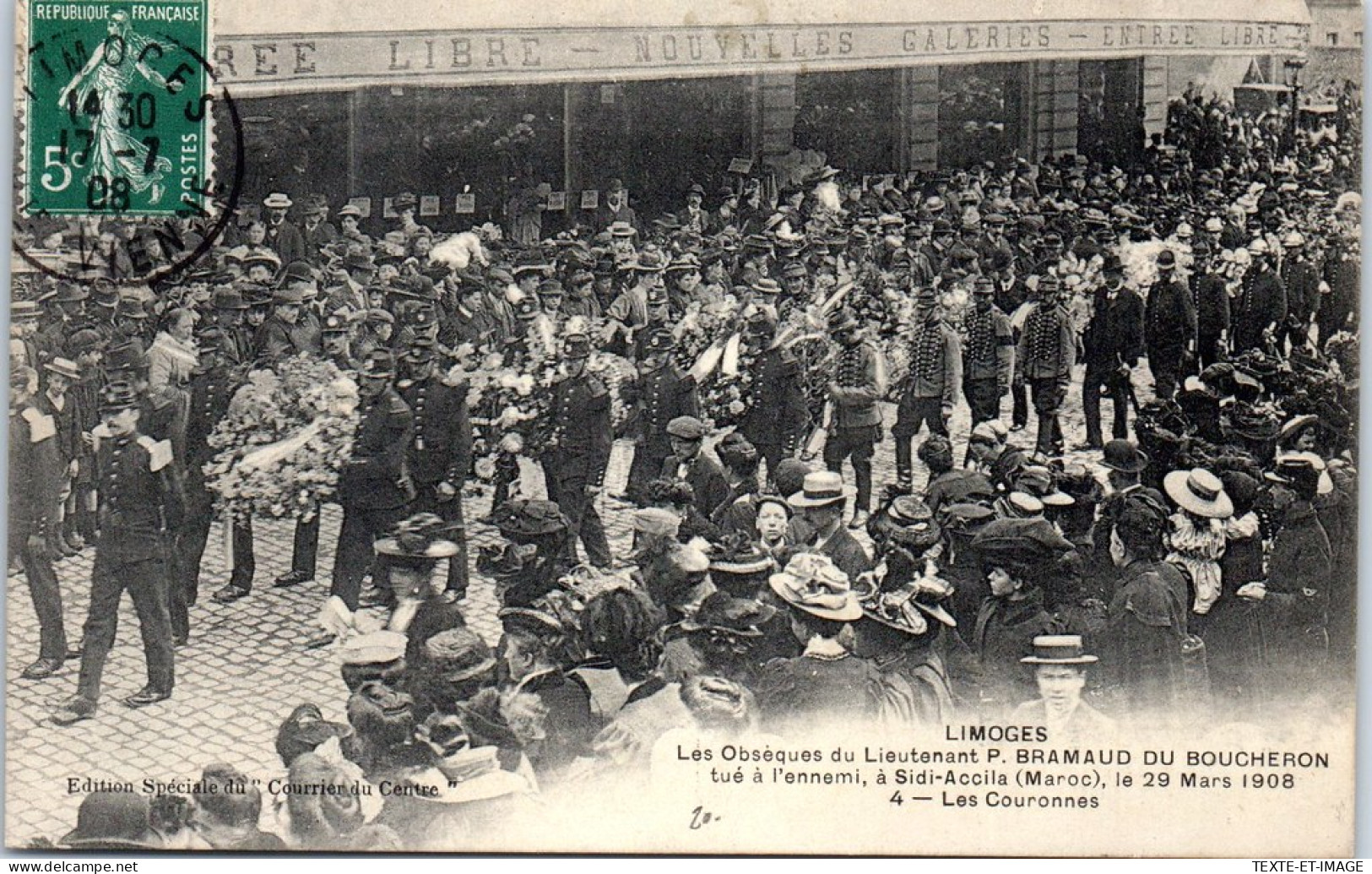 87 LIMOGES - Obseques De Bramaud Du Boucheron, Les Couronnes  - Limoges