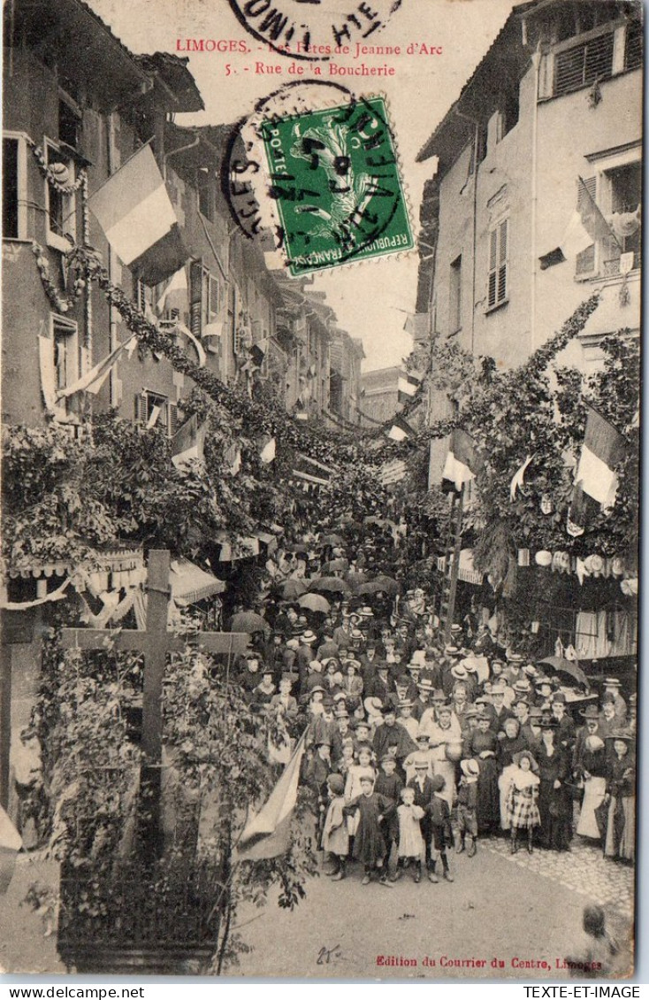 87 LIMOGES - Fetes De J D'arc Rue De La Boucherie. - Limoges