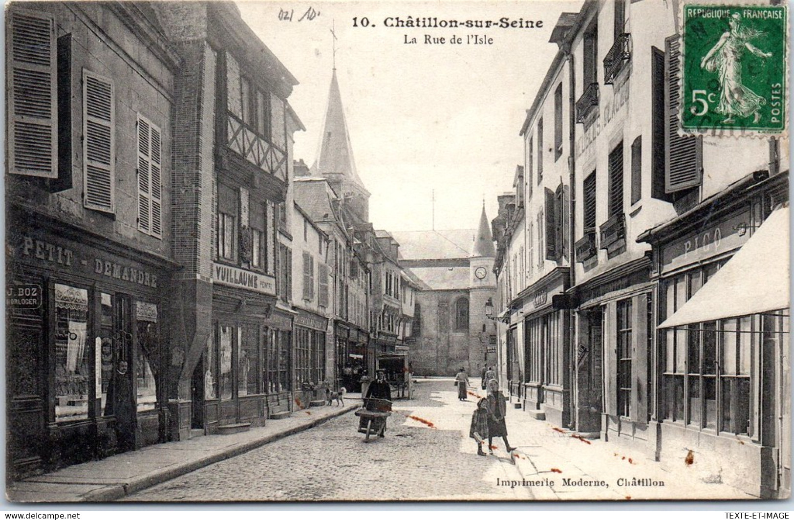 21 CHATILLON SUR SEINE - La Rue De L'isle.  - Chatillon Sur Seine