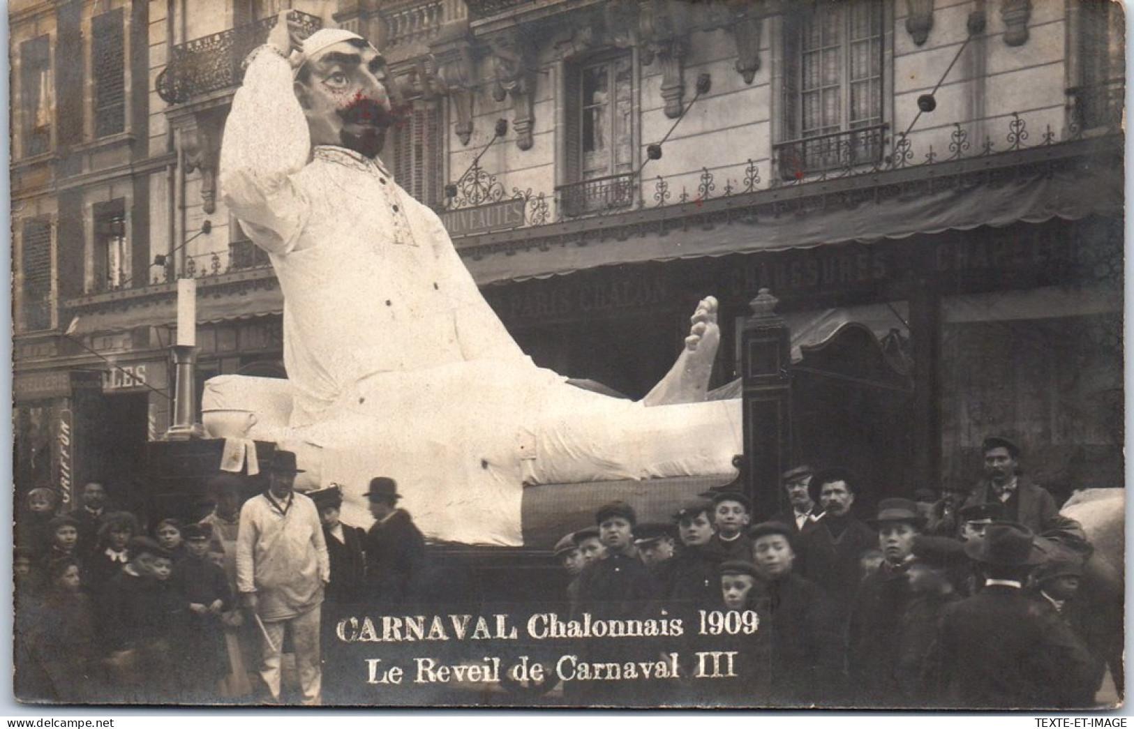 71 CHALONS SUR SAONE - CARTE PHOTO - Carnaval 1909. - Chalon Sur Saone