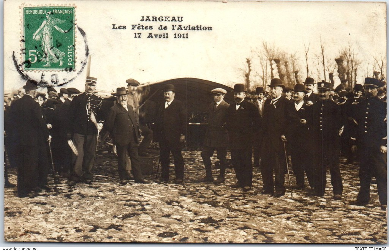 45 JARGEAU - CARTE PHOTO - Les Fetes De L'aviation 17 Avril 1911 - Jargeau