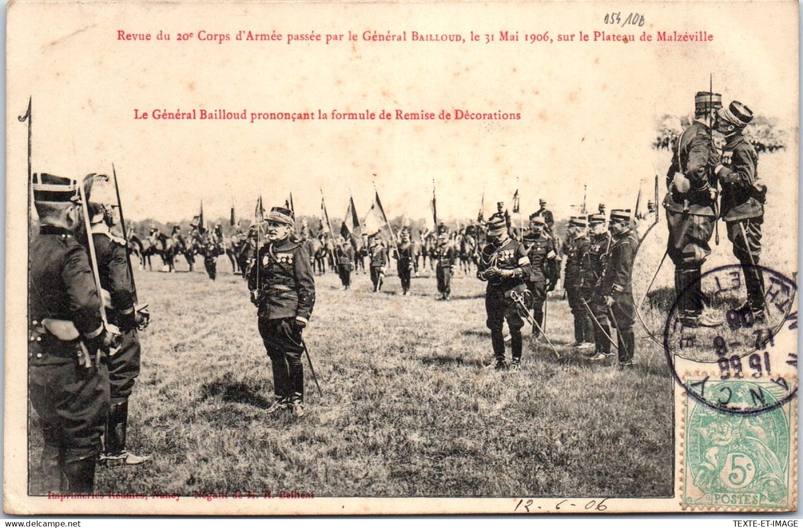 54 MALZEVILLE - Revue Du 20e Corps, Le General Bailloud  - Other & Unclassified