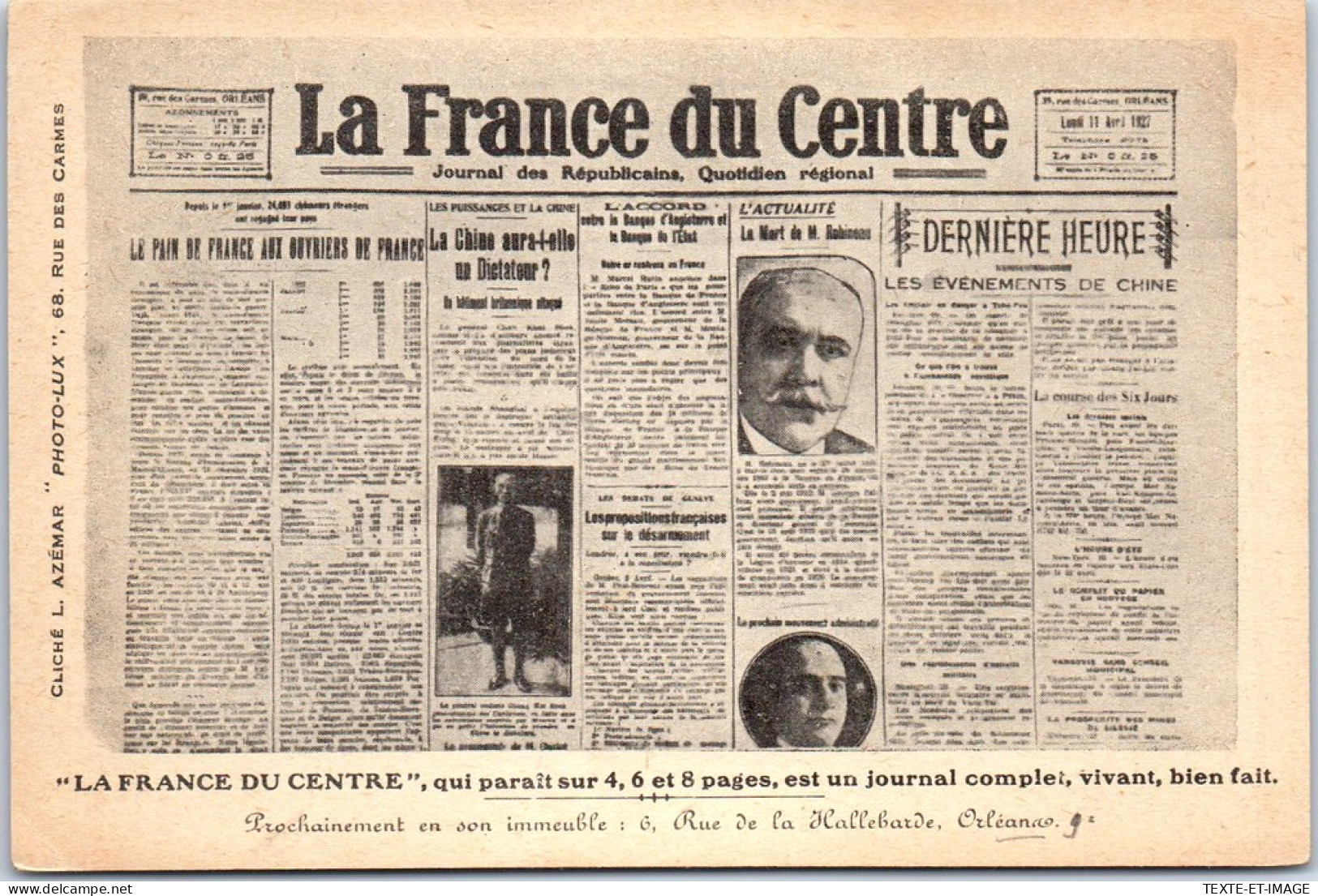 45 ORLEANS - Journal La France Du Centre  - Orleans