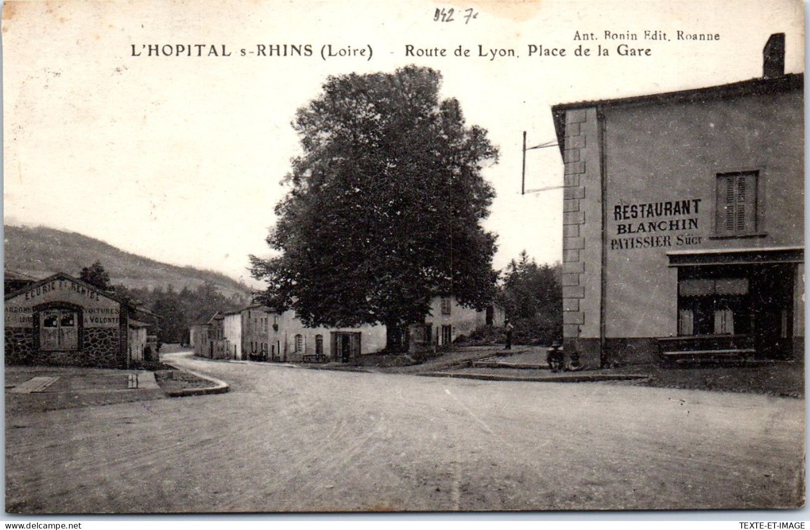 42 L'HOPITAL SUR RHINS - Route De Lyon, Place De La Gare  - Other & Unclassified
