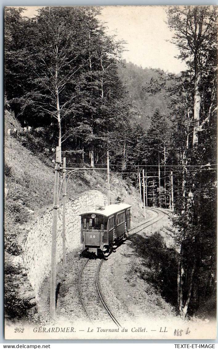 88 GERARDMER - Le Tramway Dans Le Tournant Du Collet  - Gerardmer