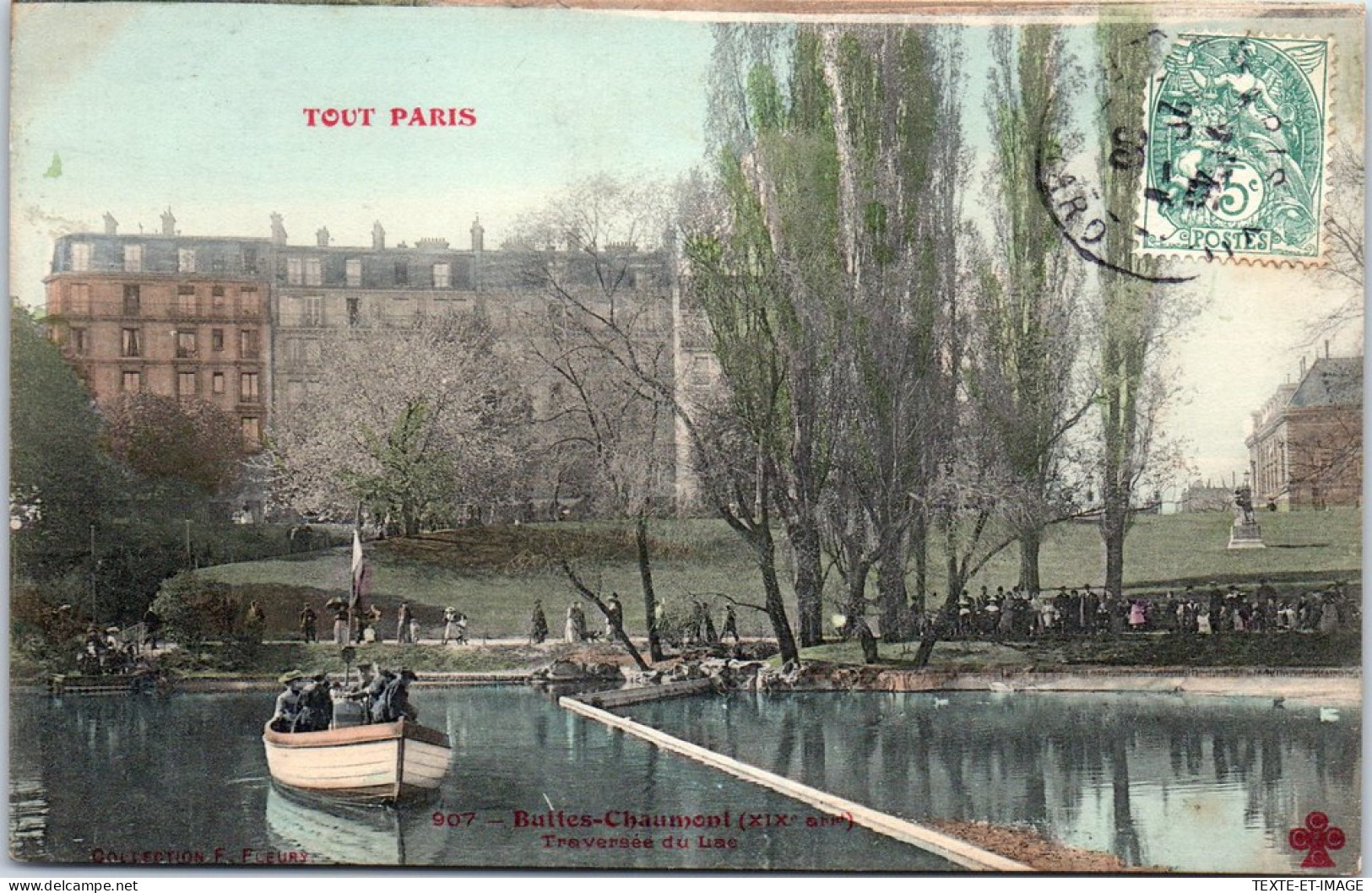 75019 PARIS - Buttes Chaumont, Traversee Du Lac. - Arrondissement: 19
