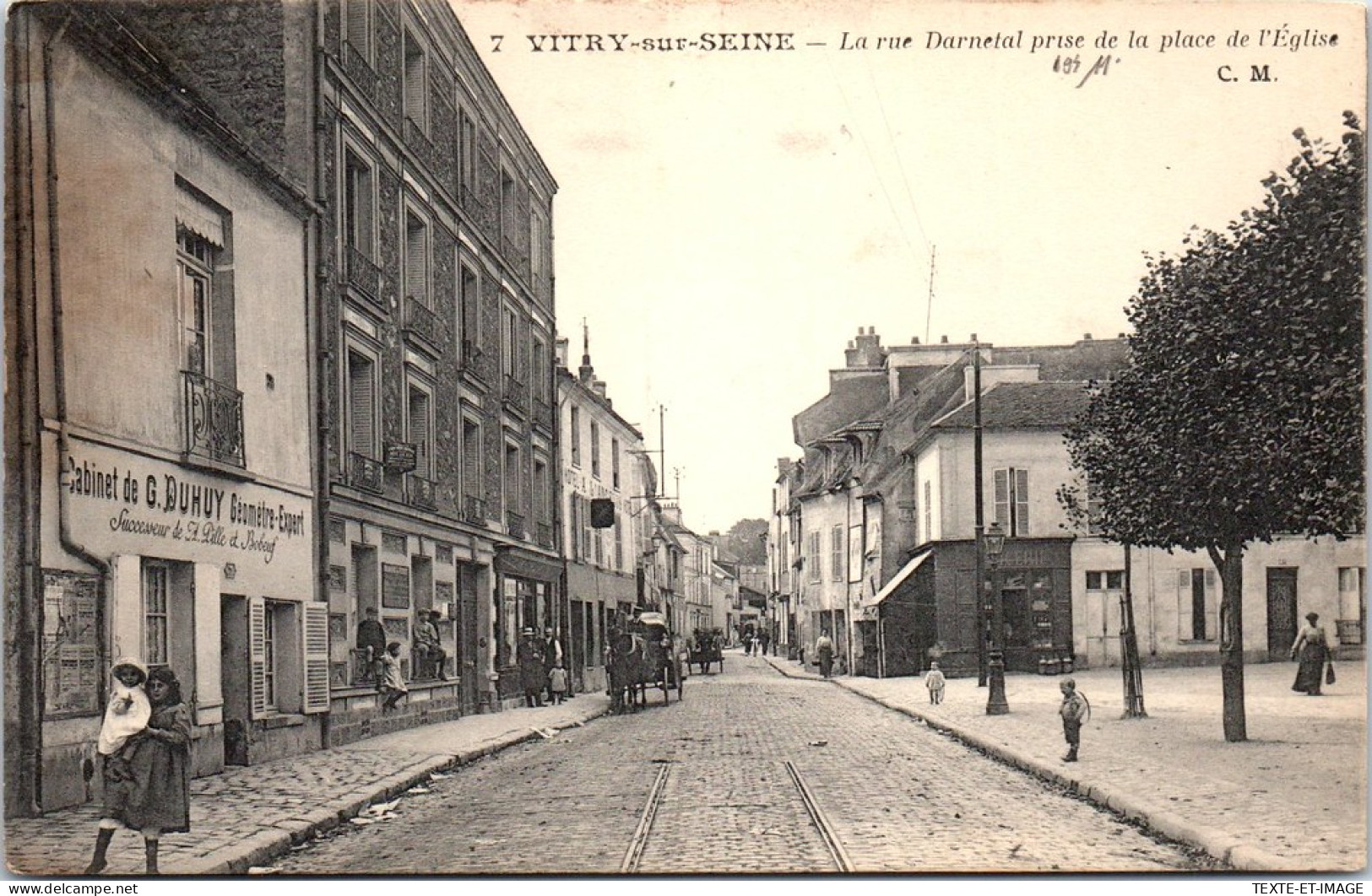 94 VITRY SUR SEINE - La Rue Darnetal Depuis La Place De L'eglise  - Vitry Sur Seine