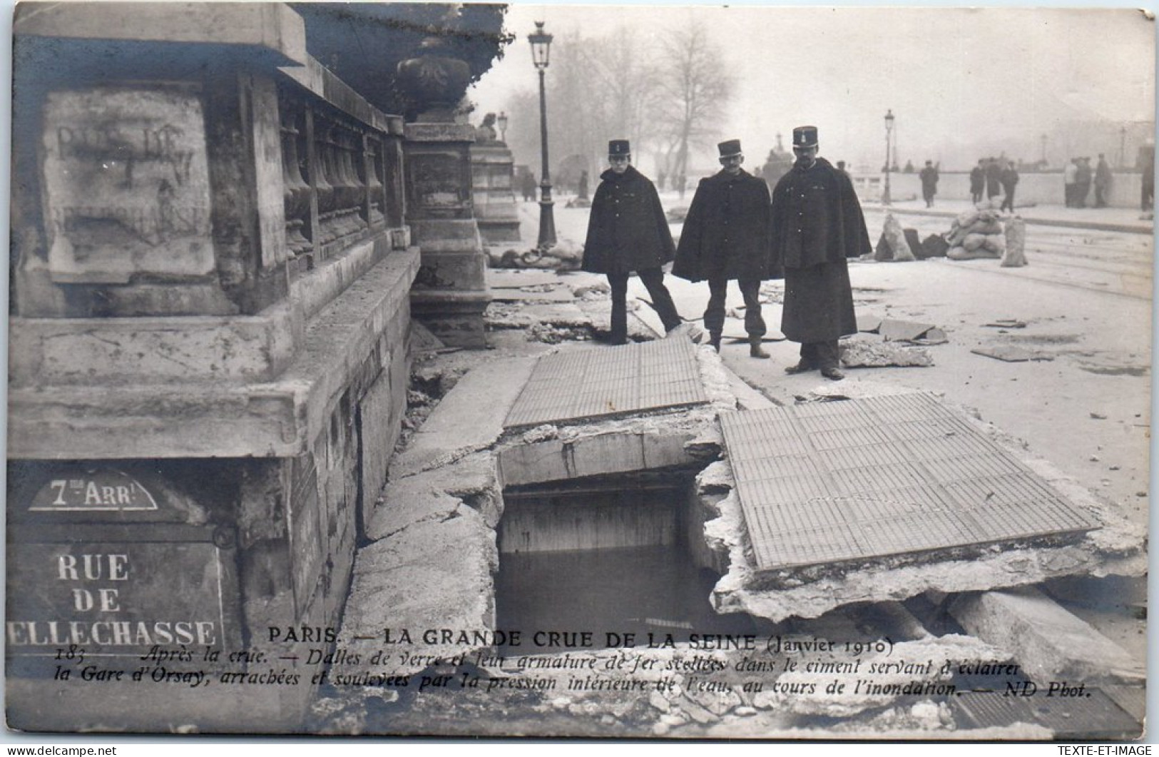 75007 PARIS - Crue De 1910, Rue Bellechasse - Paris (07)