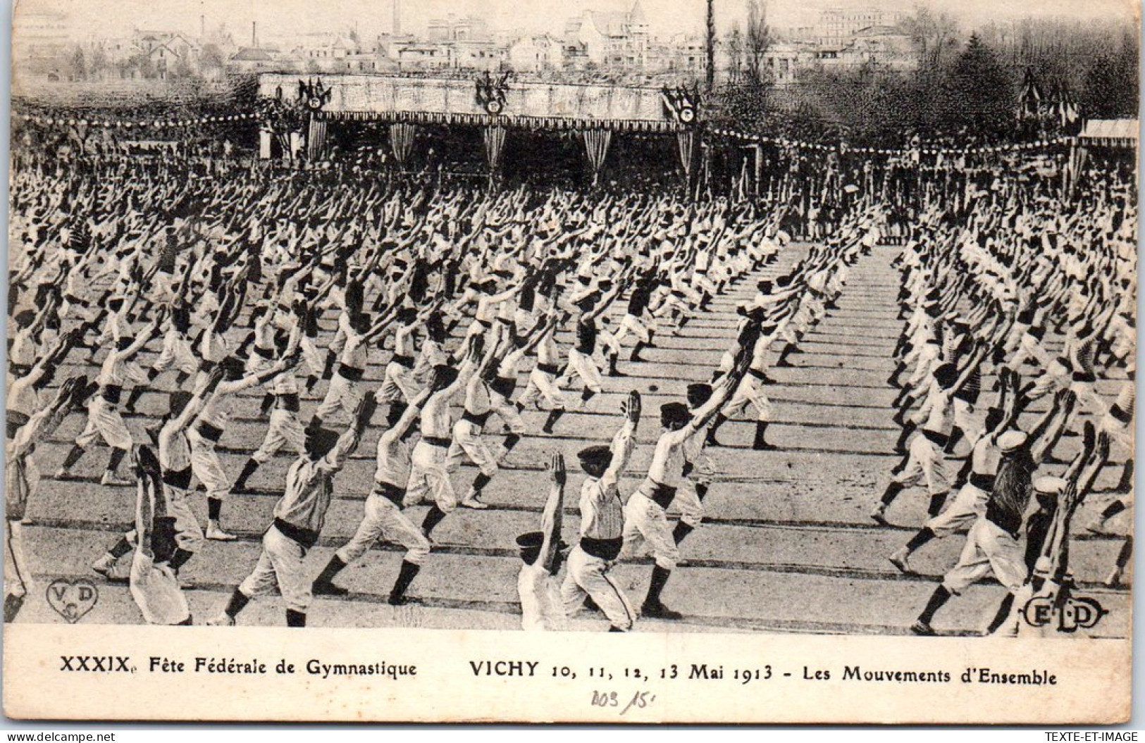 03 VICHY - Fete De Gymnastique 1913, Mouvement D'ensemble - Vichy