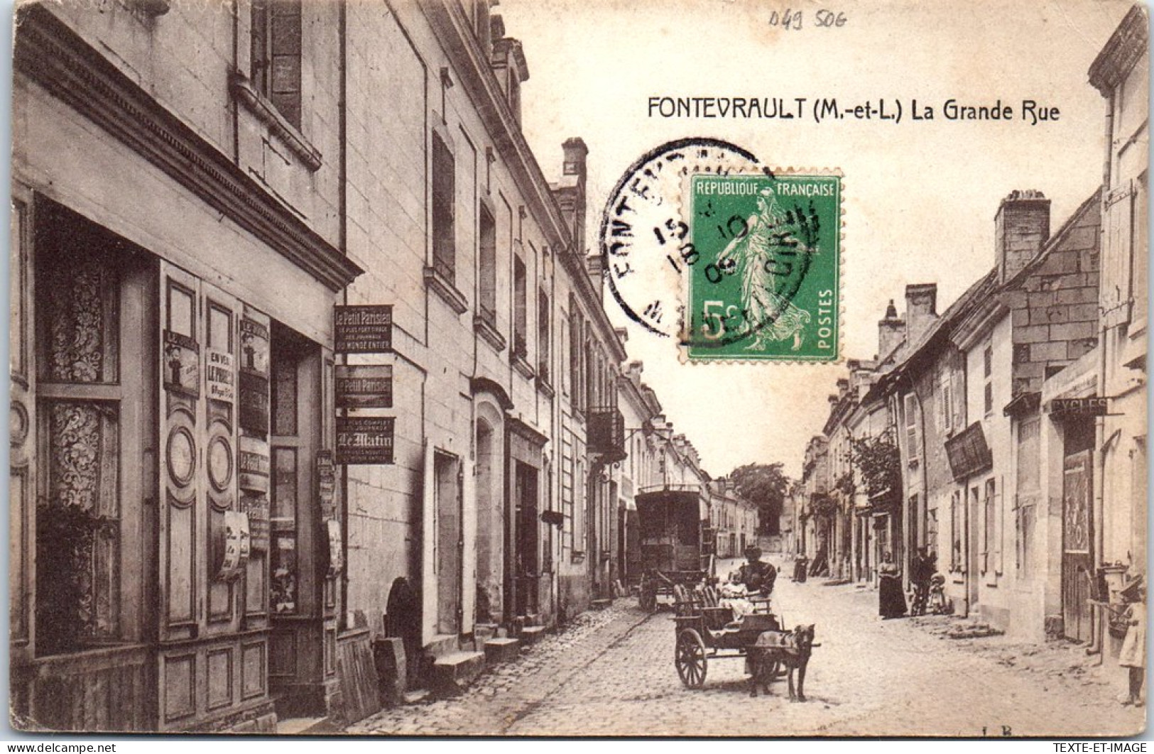 49 FONTEVRAULT - La Grande Rue (attelage De Chien) - Autres & Non Classés