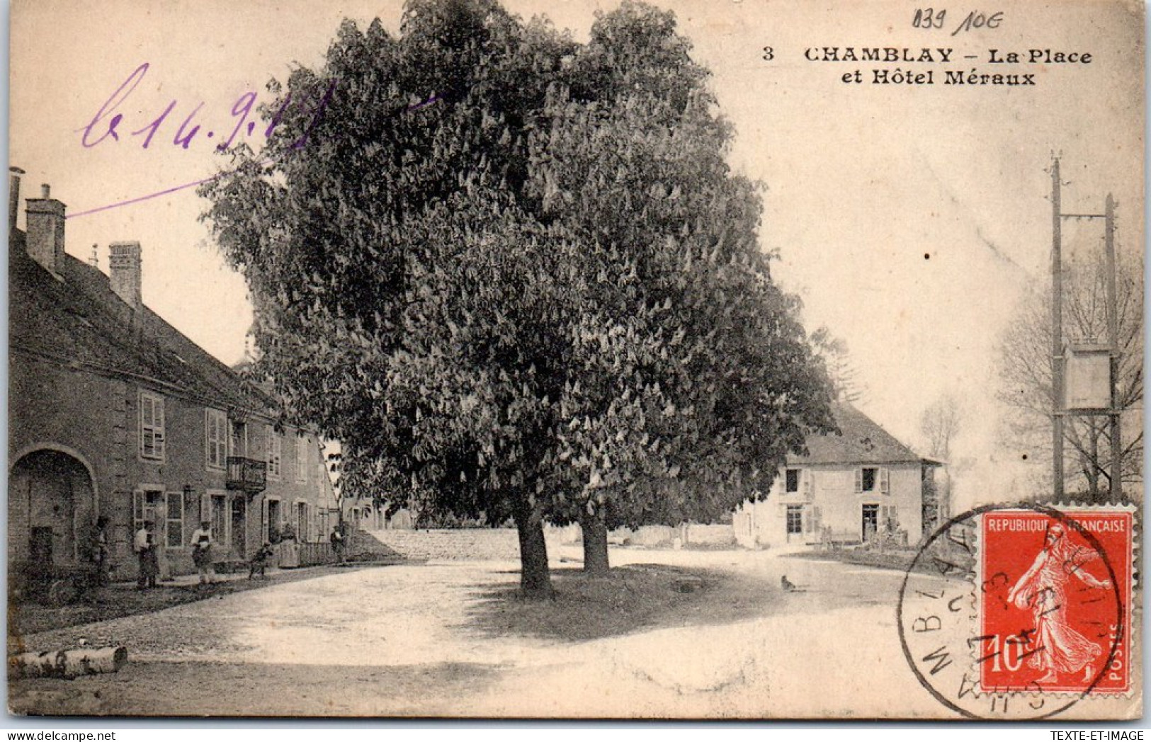 39 CHAMBLAY - La Place Et Hotel Meraux  - Other & Unclassified