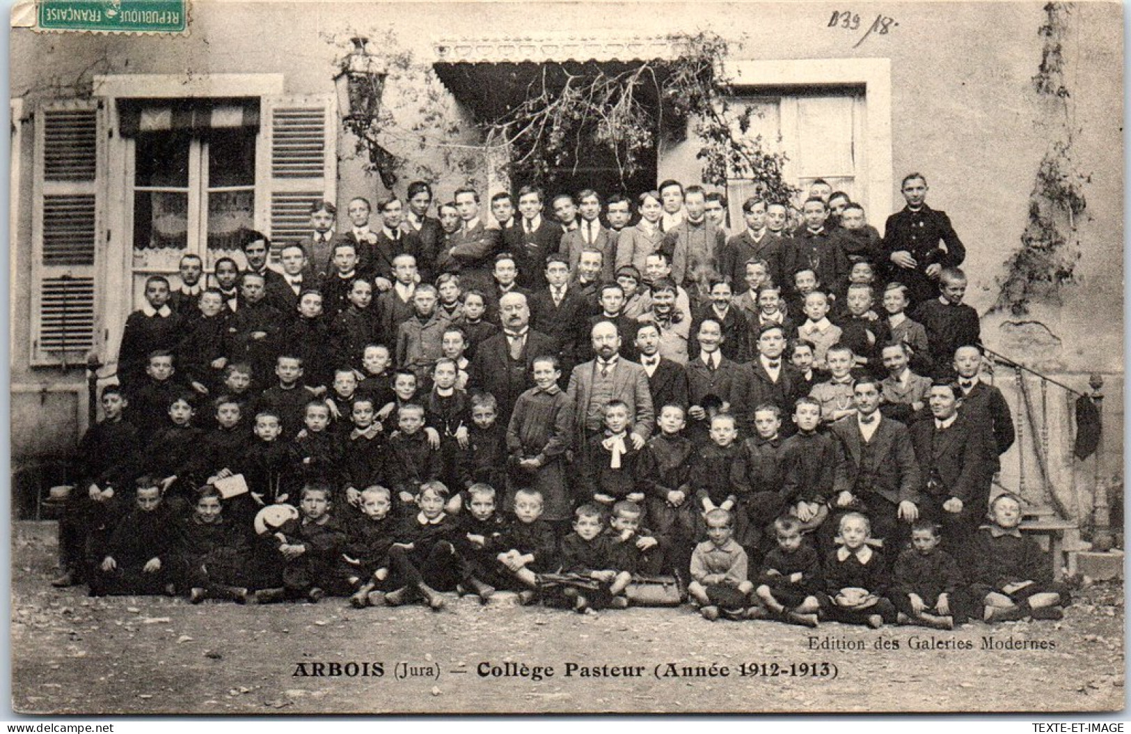 39 ARBOIS - Le College Pasteur (1912-1913) - Other & Unclassified