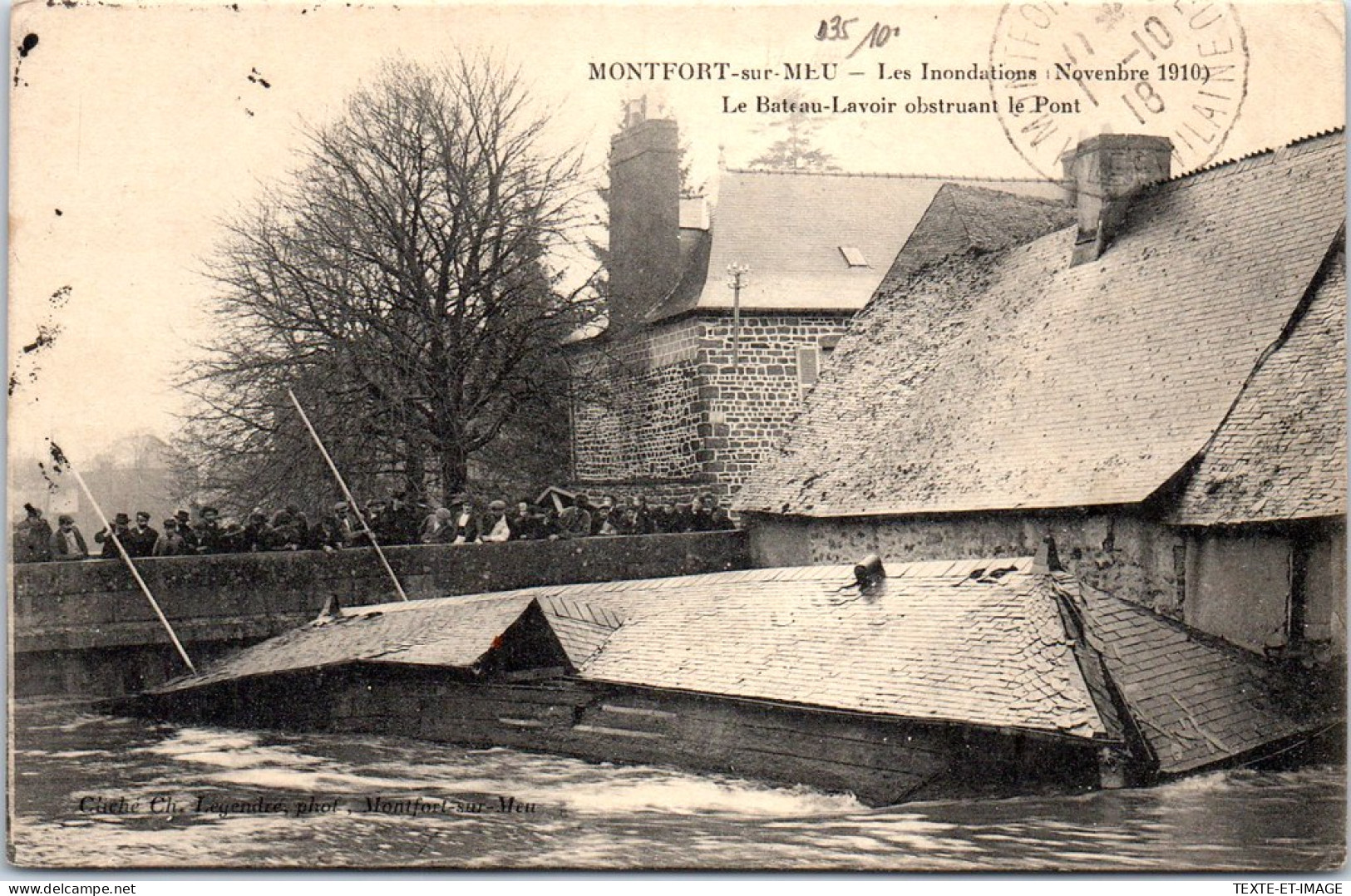 35 MONTFORT SUR MEU - Crue De 1910, Le Bateau Lavoir - Other & Unclassified