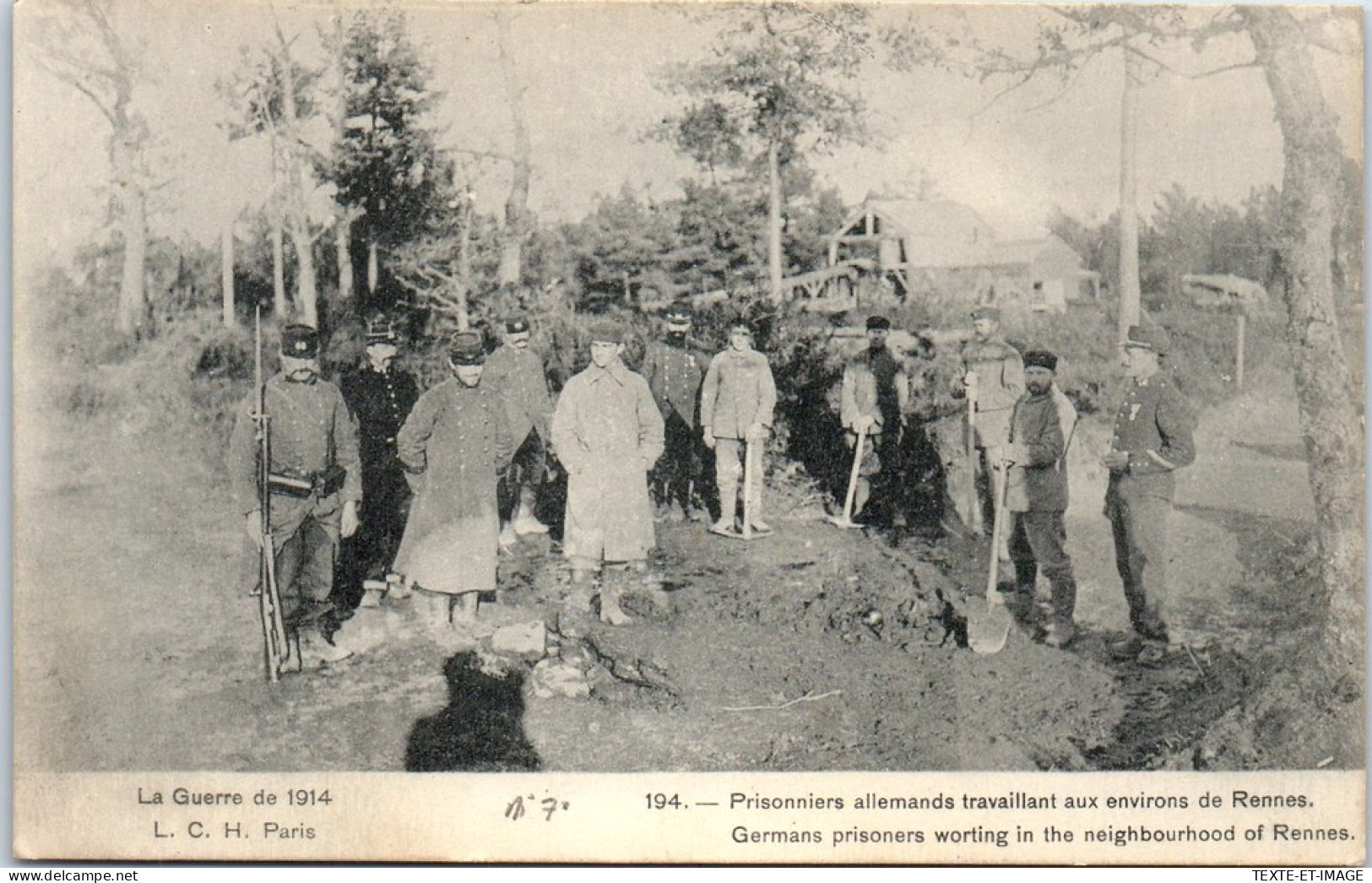 MILITARIA 1914-1918 - Prisonniers Allemands Environs De RENNES  - Weltkrieg 1914-18