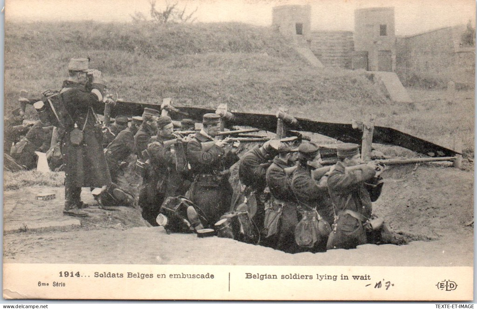 MILITARIA 1914-1918 - Soldats Belge En Embuscade - Weltkrieg 1914-18