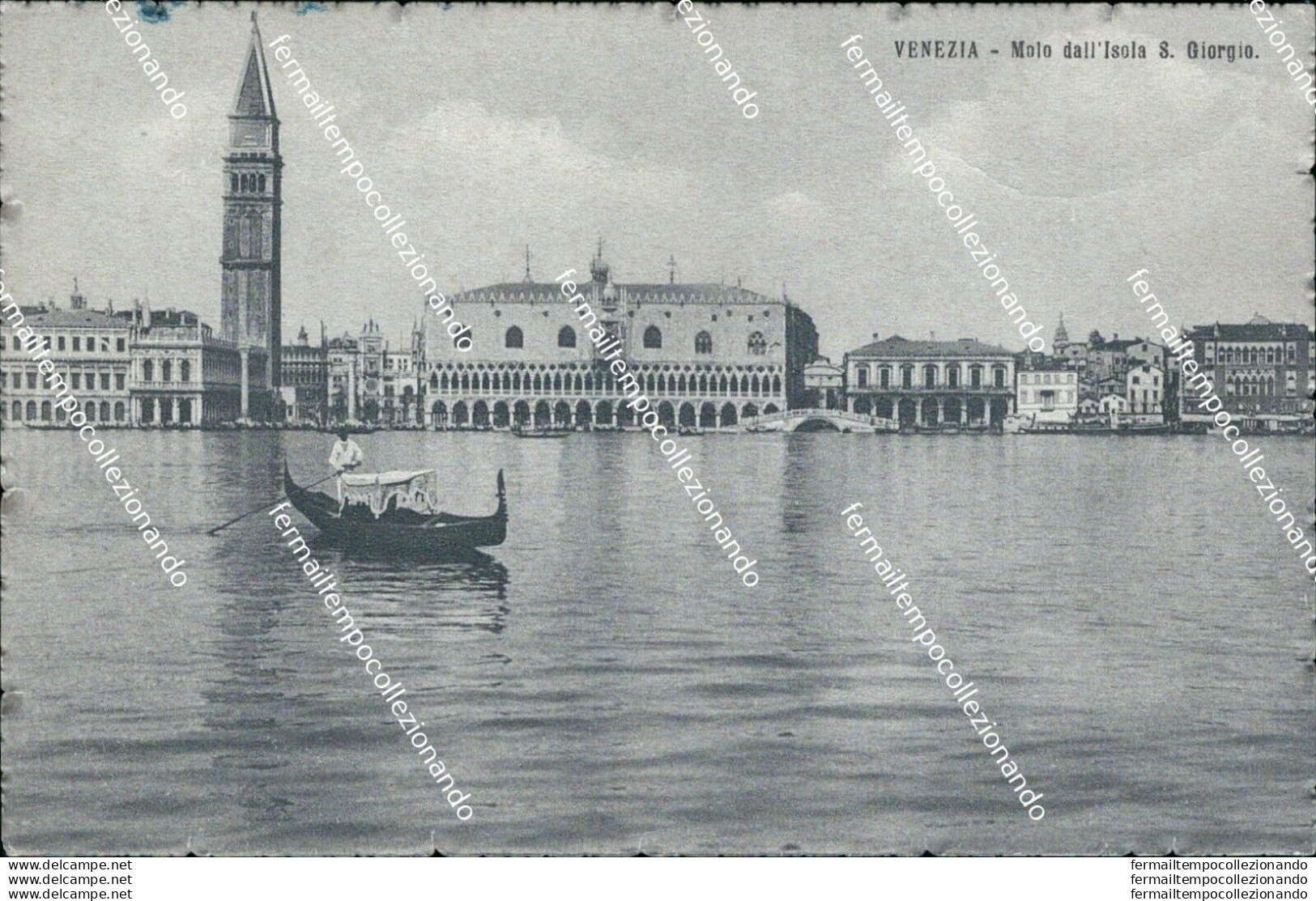 Bt201 Cartolina Venezia Citta' Molo Dall'isola S.giorgio Veneto - Venezia (Venedig)