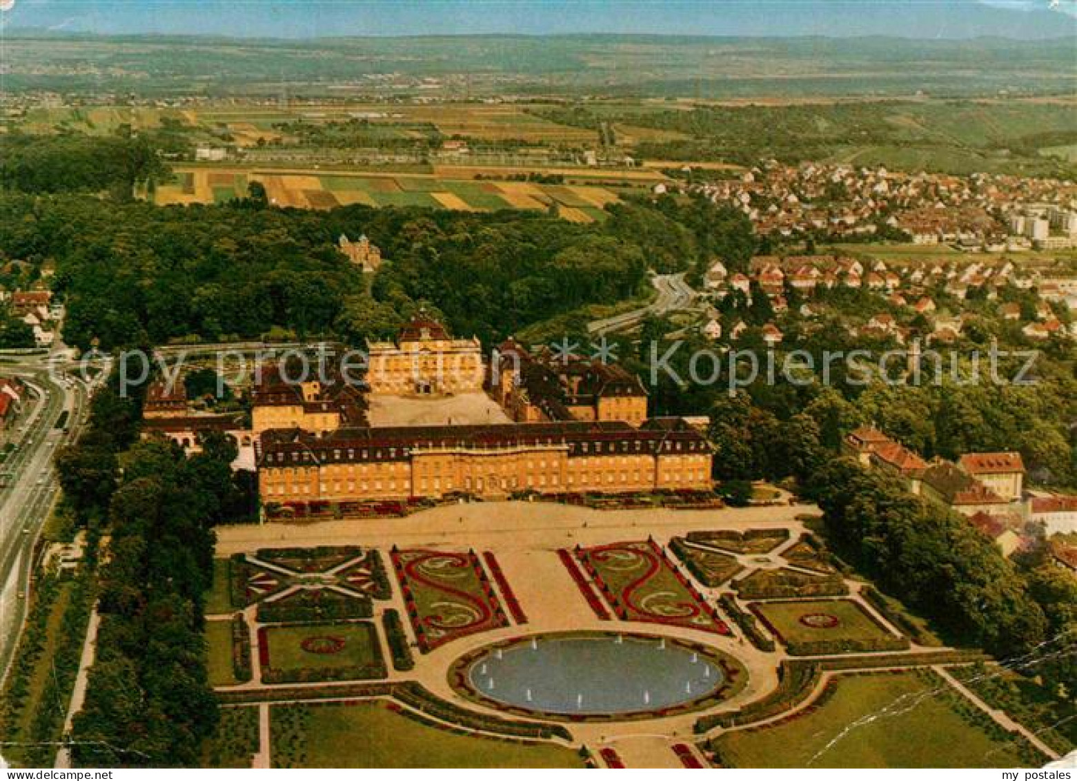 72907072 Ludwigsburg Wuerttemberg Residenzschloss Mit Schloss Favorite Fliegerau - Ludwigsburg