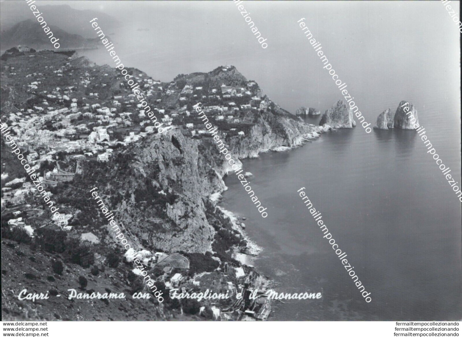 At233 Cartolina Capri Panorama Con I Faraglioni Provincia Di Napoli - Napoli (Neapel)