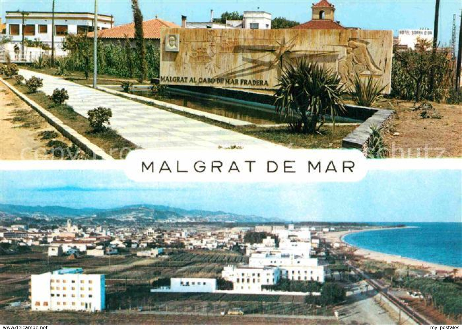 72906978 Malgrat De Mar Fliegeraufnahme Mit Strand Denkmal Malgrat De Mar - Autres & Non Classés