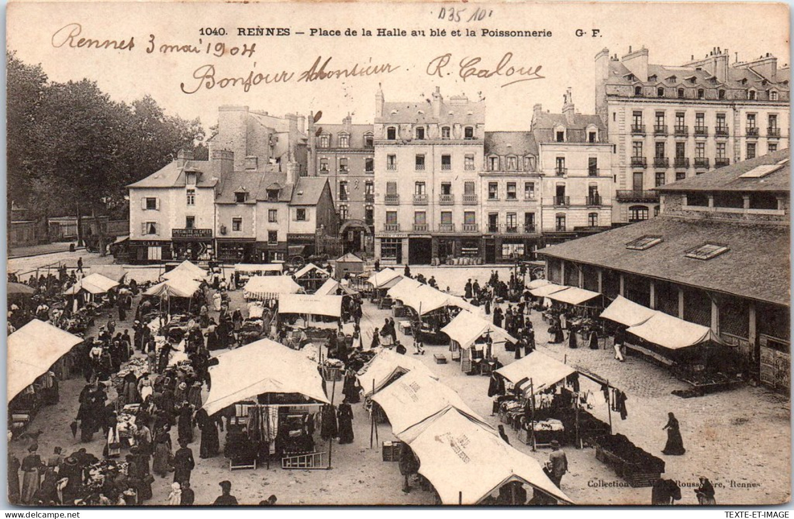 35 RENNES - Place De La Halle Au Ble & La Poissonnerie. - Rennes