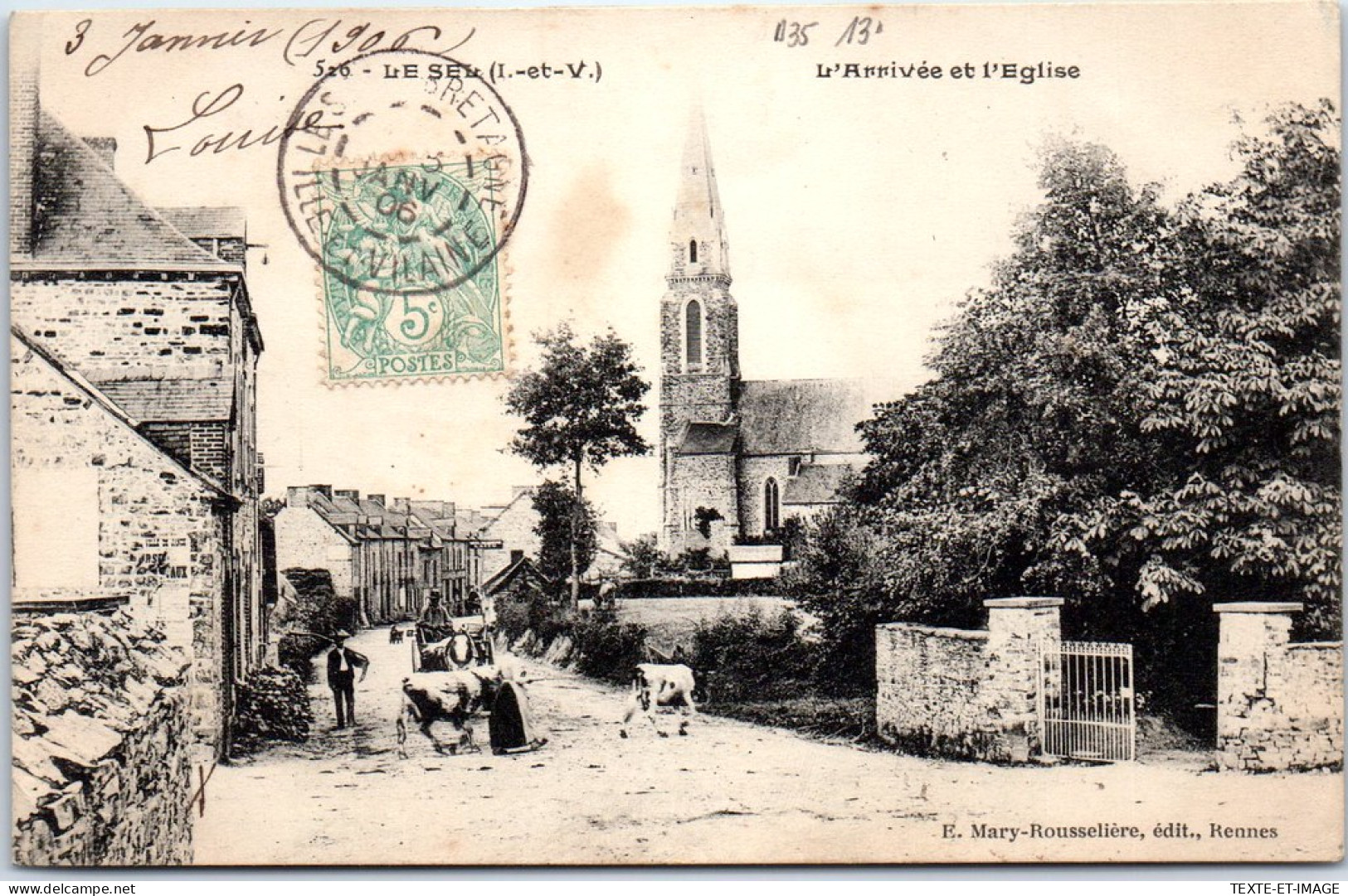 35 LE SEL DE BRETAGNE - L'arrivee Et L'eglise  - Sonstige & Ohne Zuordnung