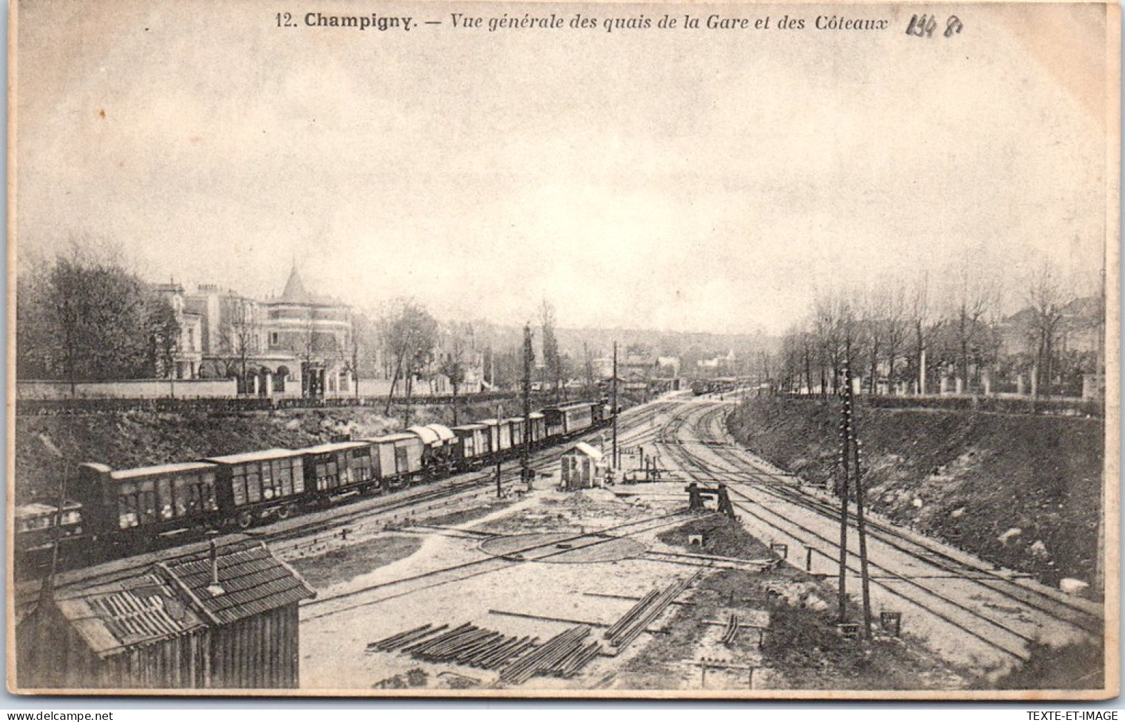 94 CHAMPIGNY - Vue Generale Des Quais De La Gare Et Des Coteaux  - Champigny Sur Marne
