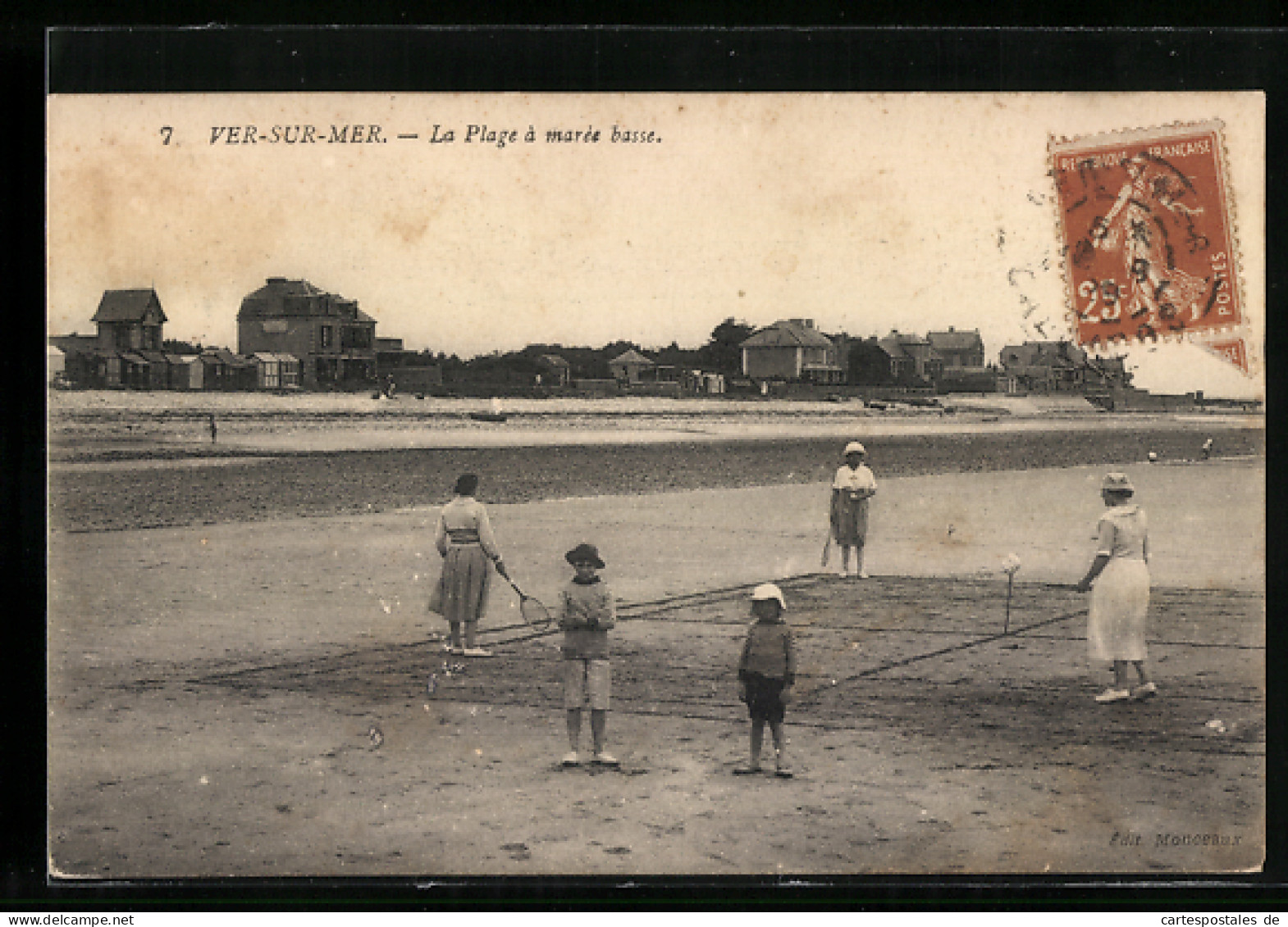 CPA Ver-sur-Mer, La Plage à Marèe Basse  - Andere & Zonder Classificatie