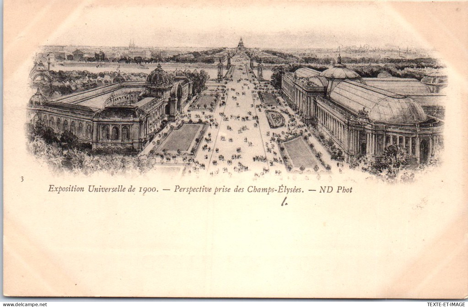 75 PARIS - EXPOSITION 1900 - Perspective Prise Des Champs Elysees. - Exposiciones