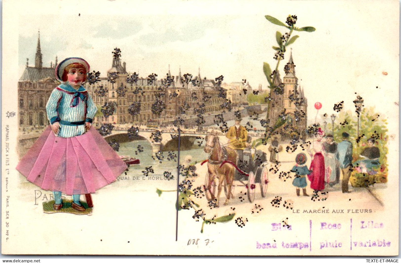 75 PARIS - Carte Souvenir - Marche Aux Fleurs  - Other & Unclassified