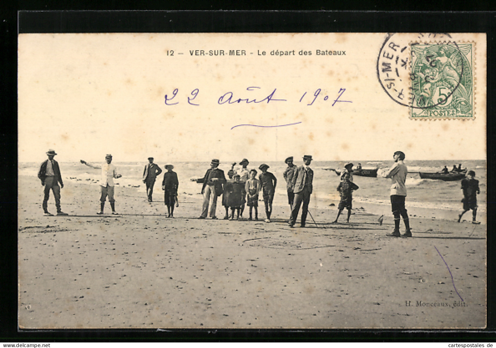 CPA Ver-sur-Mer, Le Depart Des Bateaux  - Sonstige & Ohne Zuordnung