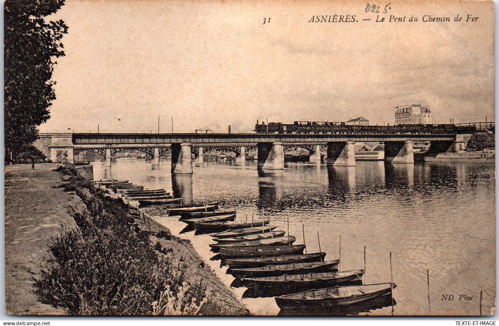92 ASNIERES - Pont De Chemin De Fer. - Asnieres Sur Seine