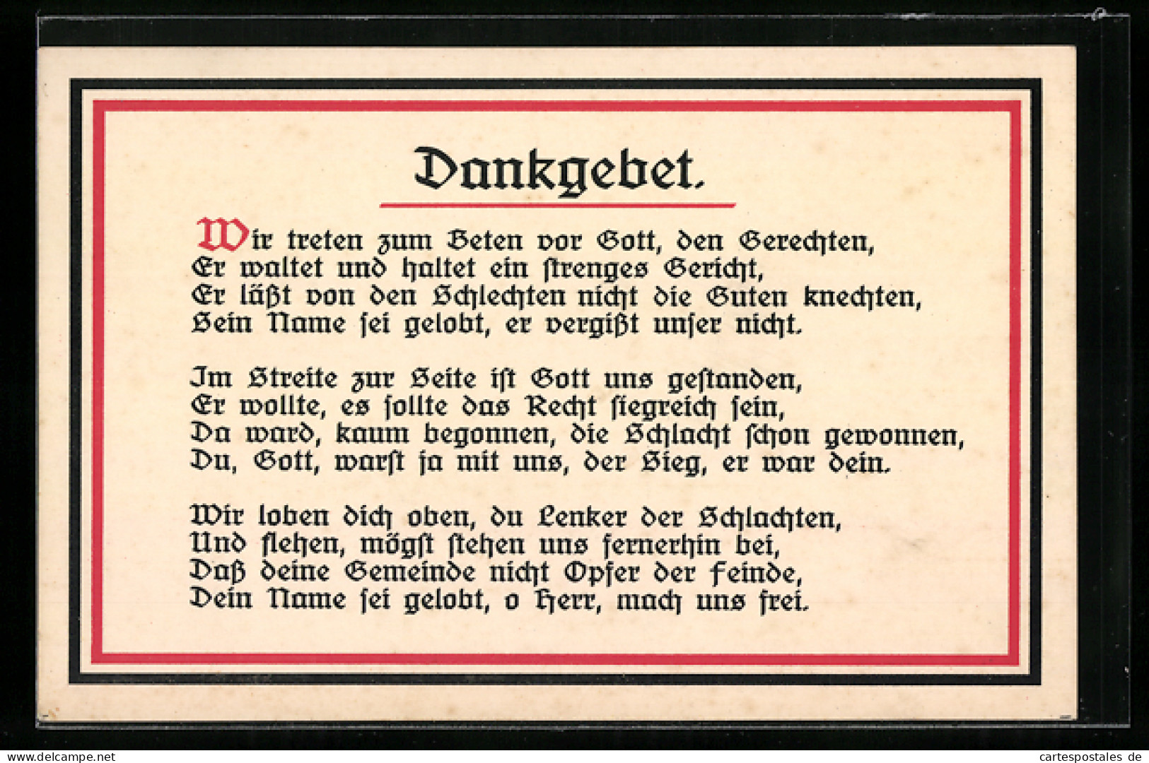 AK Dankgebet, Propaganda  - Weltkrieg 1914-18