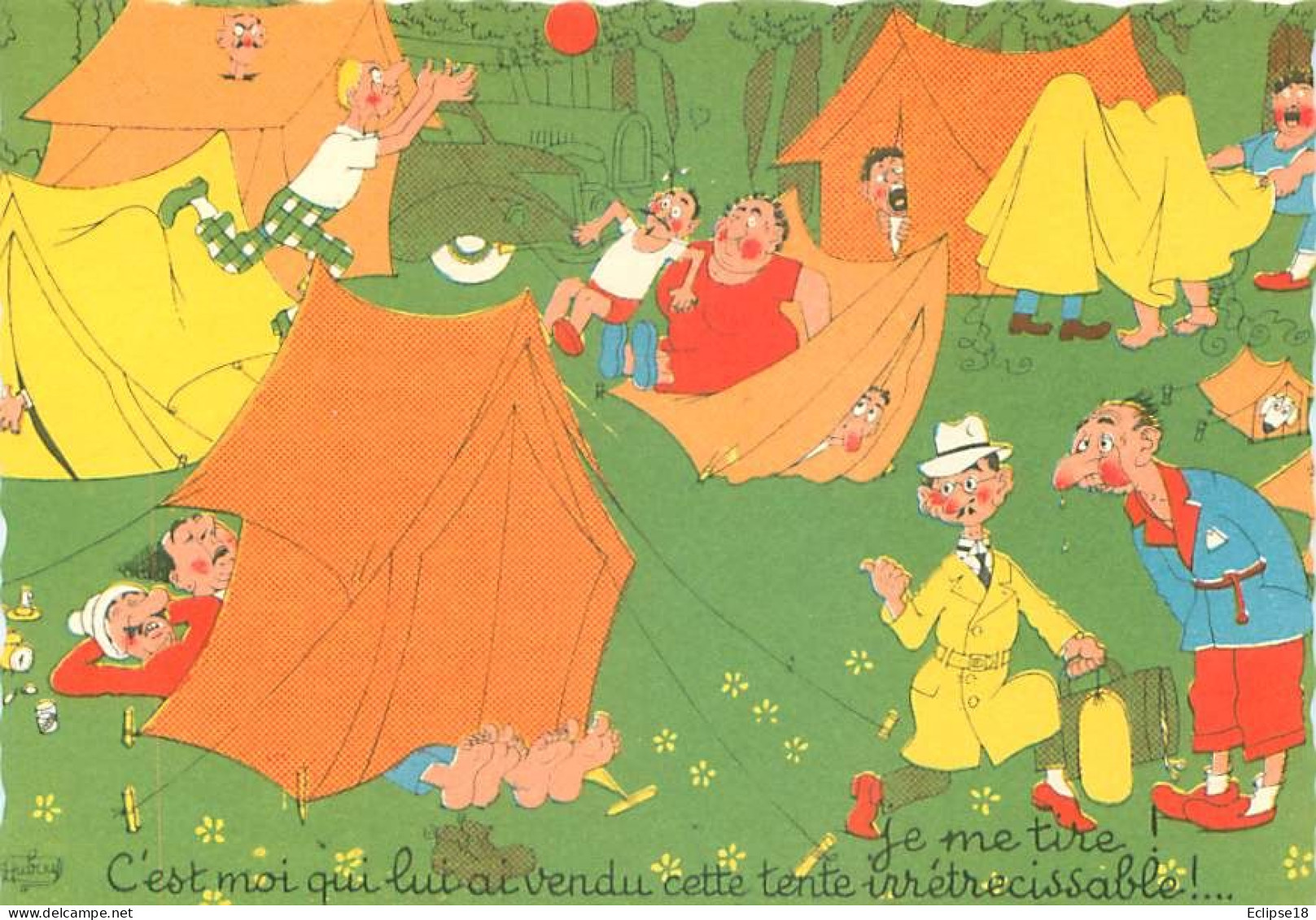 Illustrateur Dubout - Humour  Camping   Y 114 - Dubout