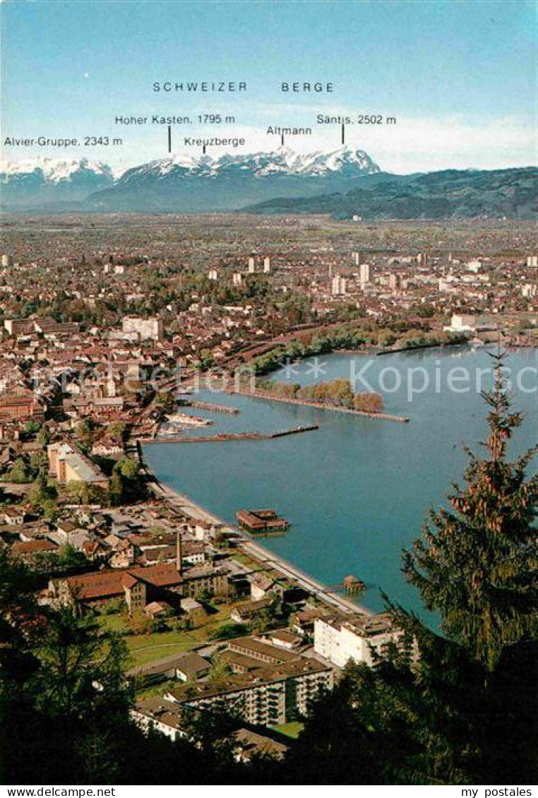 72906893 Bregenz Vorarlberg Fliegeraufnahme Mit Bodensee  Bregenz - Autres & Non Classés