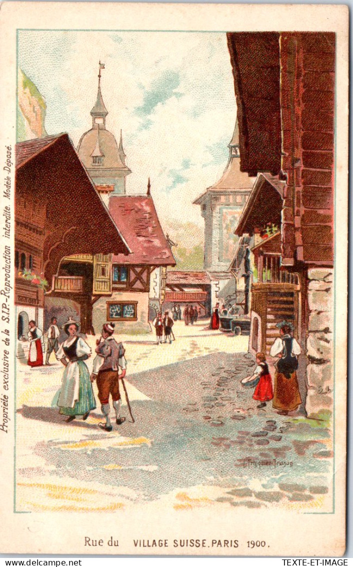 75 PARIS - EXPOSITION 1900 - Village Suisse, Une Rue  - Ausstellungen