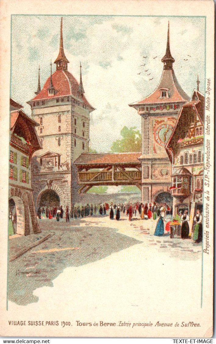 75 PARIS - EXPOSITION 1900 - Village Suisse, Tour De Berne  - Exposiciones