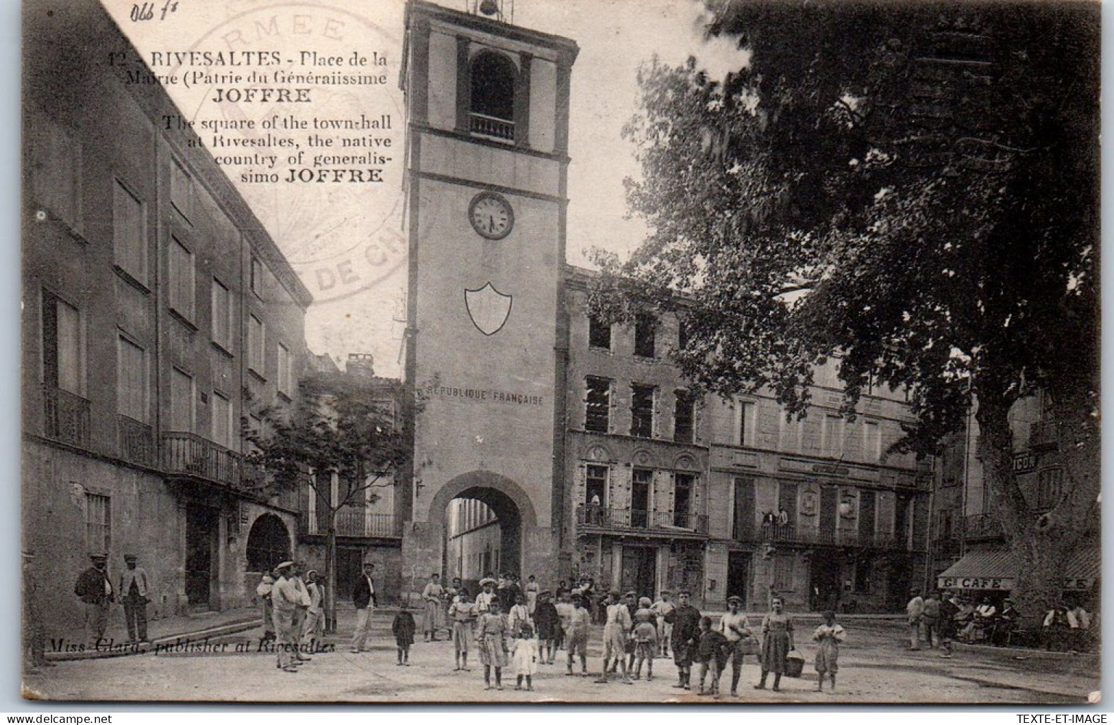66 RIVESALTES - La Place De La Mairie  - Rivesaltes