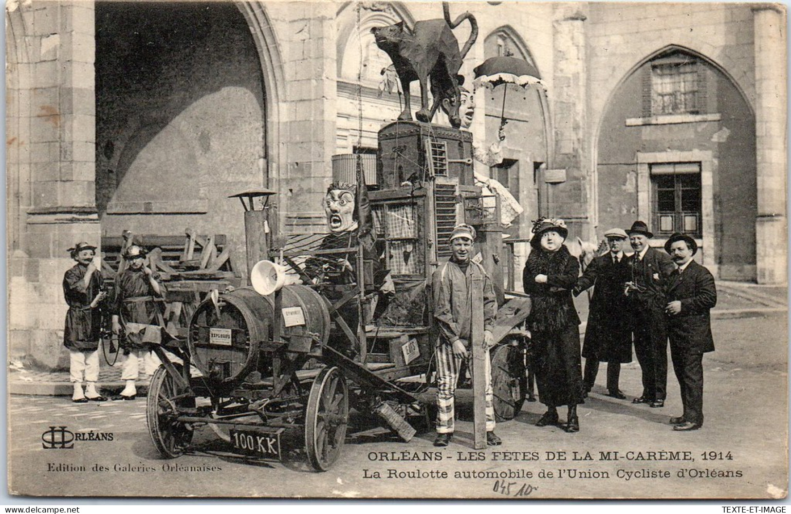 45 ORLEANS - Mi Careme 1914 - Char De L'union Cycliste  - Orleans