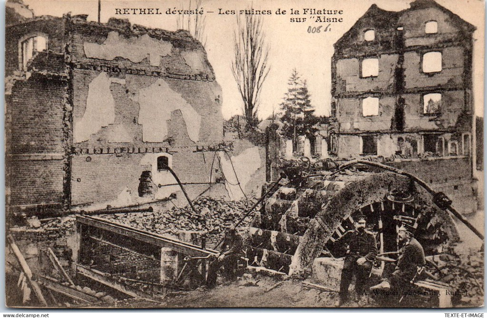 08 RETHEL - Les Ruines De La Filatures Sur L'aisne  - Rethel