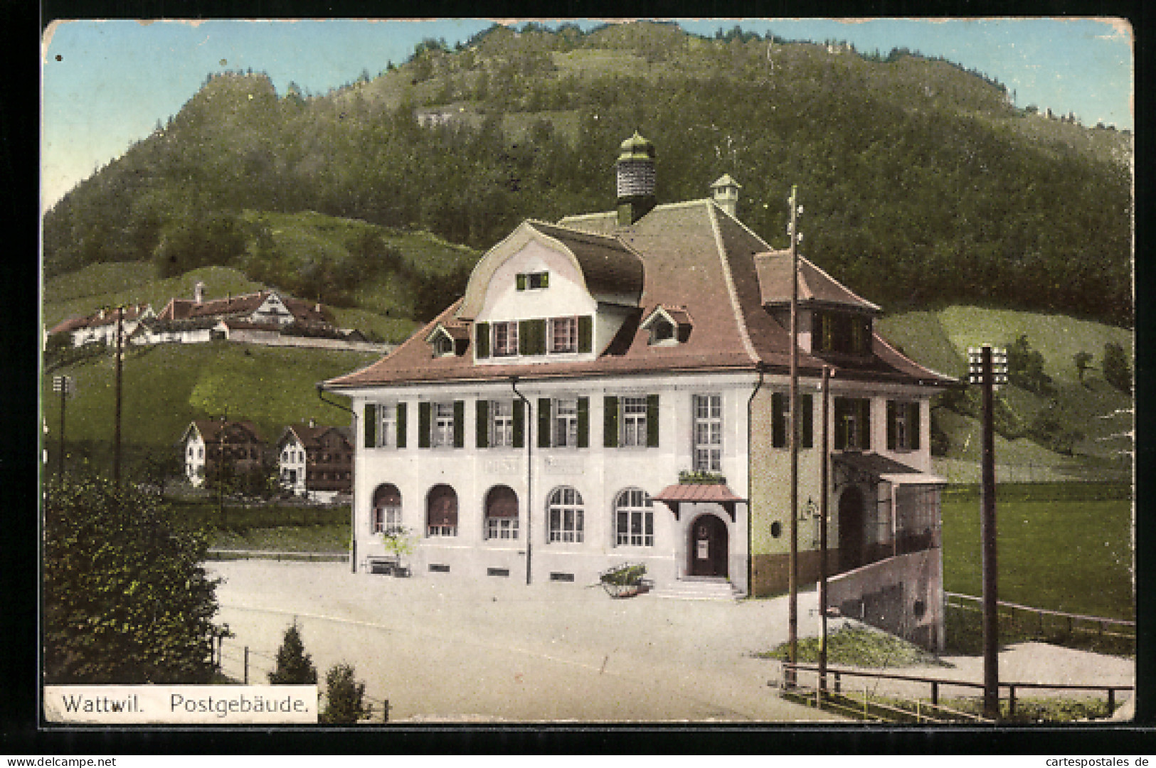 AK Wattwil, Ansicht Vom Postgebäude  - Wattwil