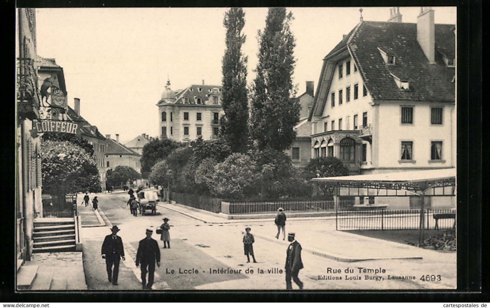 AK Le Locle, Intérieur De La Ville, Rue Du Temple  - Le Locle