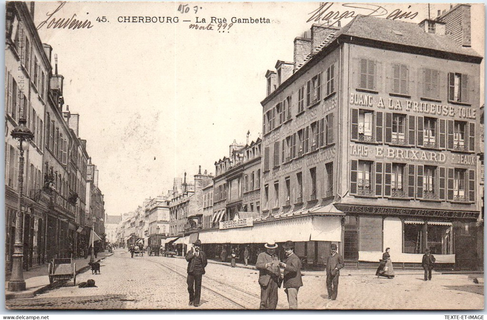 50 CHERBOURG - Vue D'ensemble Rue Gambetta. - Cherbourg