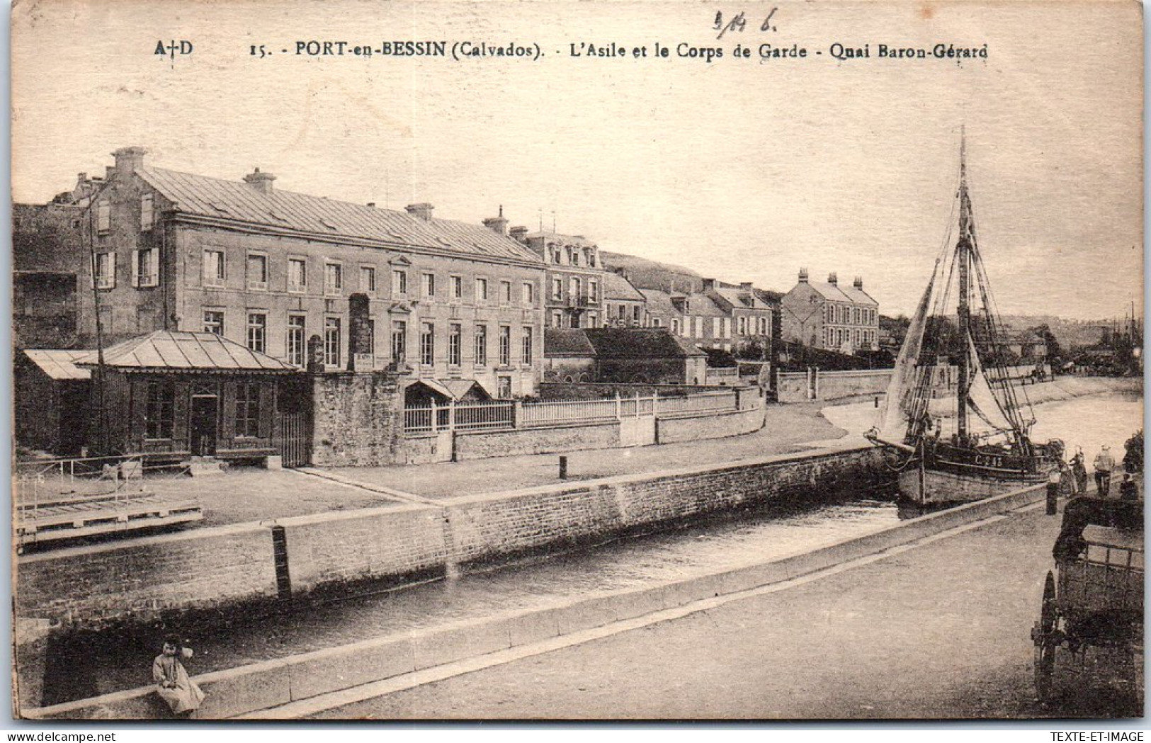 14 PORT EN BESSIN - L'asile Et Le Corps De Garde. - Port-en-Bessin-Huppain