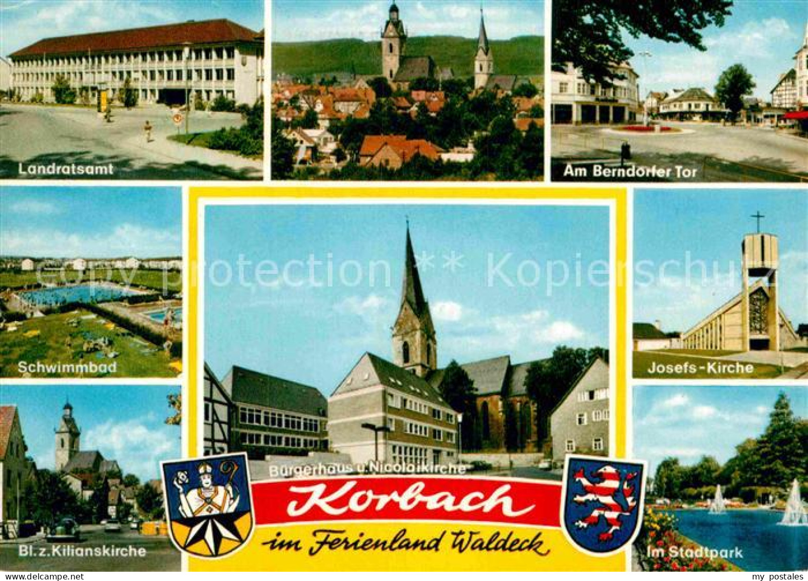 72905958 Korbach Landratsamt Kilianskirche Stadtpark Buergerhaus Nicolaikirche K - Korbach