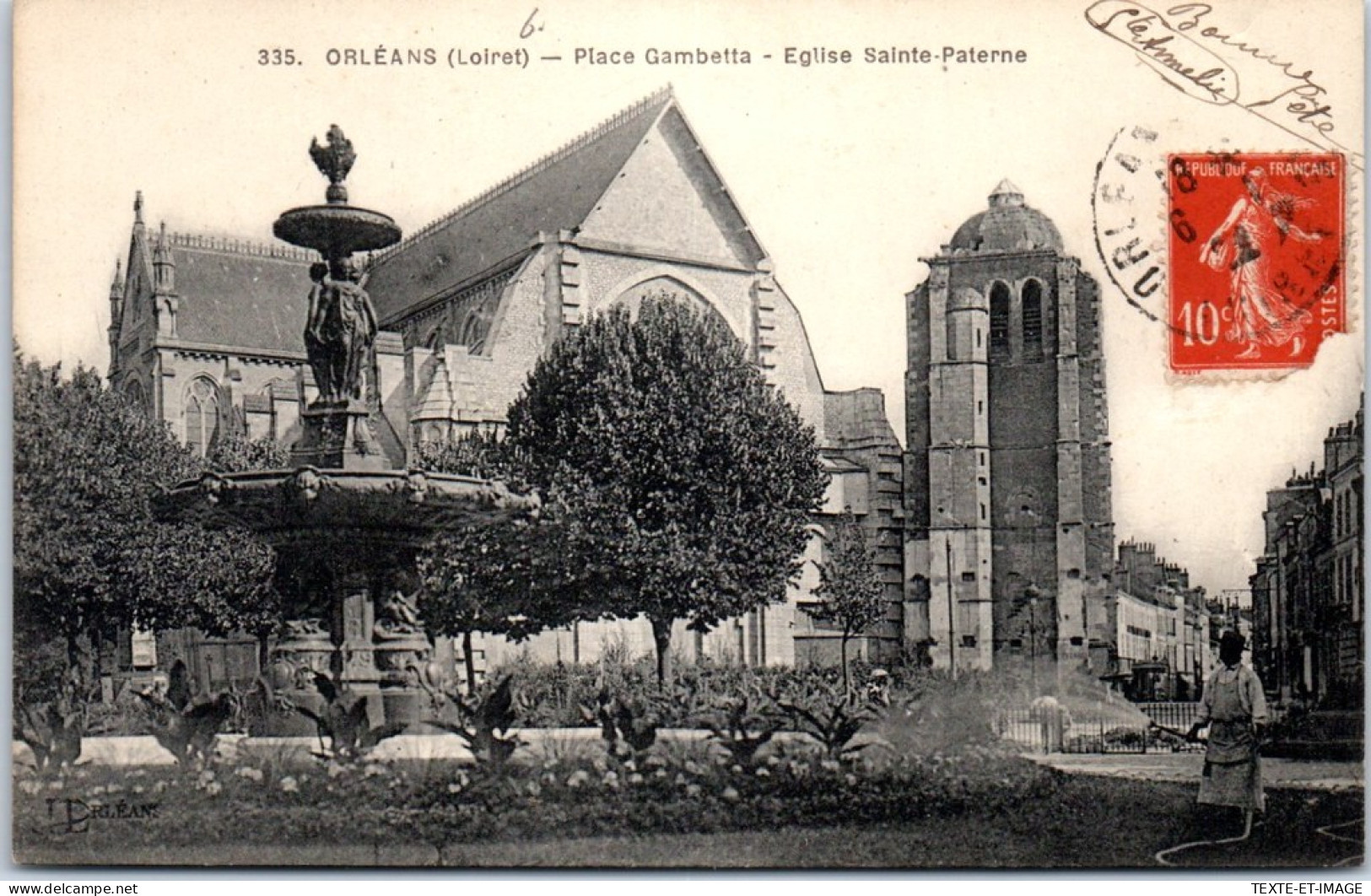 45 ORLEANS - Place Gambetta & Eglise Saint Paterne. - Orleans