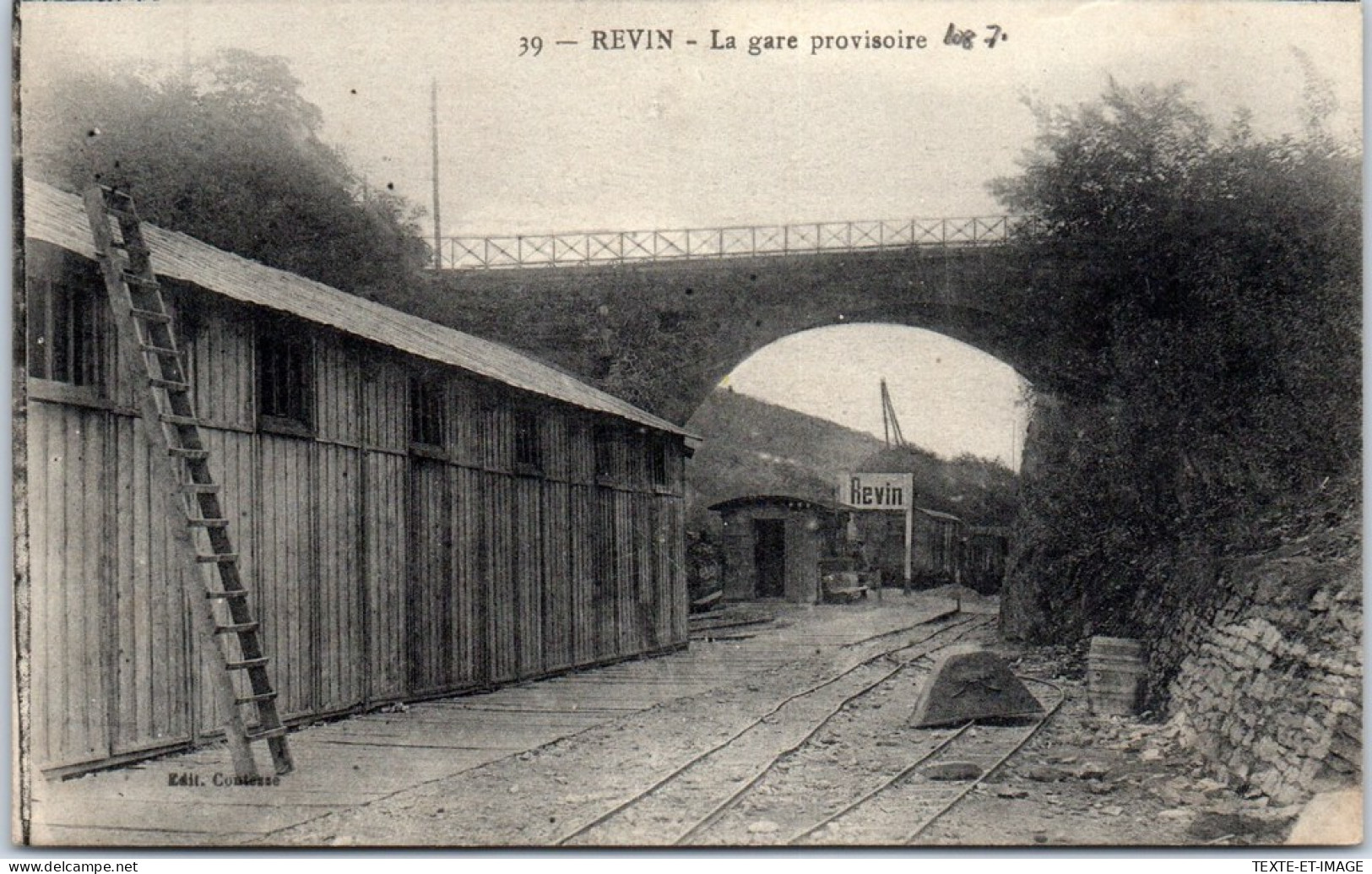 08 REVIN - La Gare Provisoire  - Autres & Non Classés